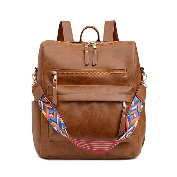 Genuine Leather Backpacks Preppy Style School Bags Vintage Female Shoulder Bag Ladies Travel Bagpack 